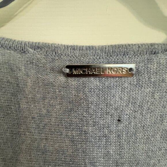 Michael Kors Sky Blue Knit Sweater Top Aesthetic Soft Cotton Blend Pullover Sz S - Picture 6 of 8